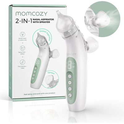 Momcozy, Nasensauger, Nasal Aspirator Breezyclear 2-In-1 Spray And Suction Electric Nasal Momcozy, Nasensauger, Nasal Aspirator Breezyclear 2-In-1 Spray And Suction Electric Nasal