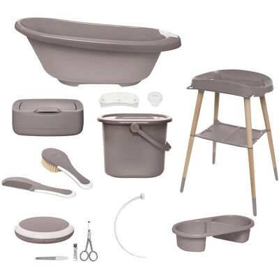 Bébé Jou, Babybadewanne, Badset 8 delig Sense Edition Chalk Brown Bébé Jou, Babybadewanne, Badset 8 delig Sense Edition Chalk Brown