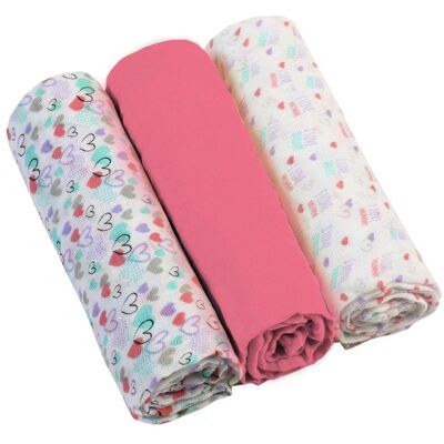 BabyOno Baby Musselin Windel-Set - 3 Weiche Stoffwindeln - 70x70cm BabyOno Baby Musselin Windel-Set - 3 Weiche Stoffwindeln - 70x70cm