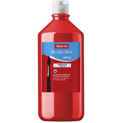 Aristo Künstlerfarbe + Bastelfarbe, Ready Mix 600 ml, brillantrot (600 ml) Aristo Künstlerfarbe + Bastelfarbe, Ready Mix 600 ml, brillantrot (600 ml)