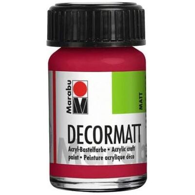Marabu, Künstlerfarbe + Bastelfarbe, Decormatt Acryl 15 ml im Glas karminrot (15 ml) Marabu, Künstlerfarbe + Bastelfarbe, Decormatt Acryl 15 ml im Glas karminrot (15 ml)