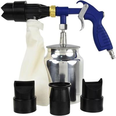 GEKO, Farbsprühsystem, Umlauf-Sandstrahlpistole 1l + Düsen Strahlmischung 1kg GEKO, Farbsprühsystem, Umlauf-Sandstrahlpistole 1l + Düsen Strahlmischung 1kg