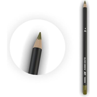 AK Interactive, Pinsel, Watercolor Pencil Olive Green AK Interactive, Pinsel, Watercolor Pencil Olive Green