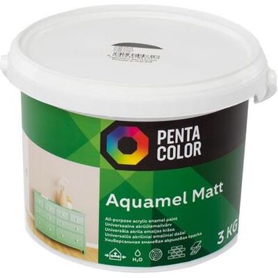 Pentacolor, Künstlerfarbe + Bastelfarbe, Paint Aquamel Black, 3 kg, Matt Pentacolor, Künstlerfarbe + Bastelfarbe, Paint Aquamel Black, 3 kg, Matt