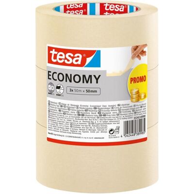tesa, Klebeband, 3x Malerband ECONOMY Abdeckband, Dreierpack (50 mm) tesa, Klebeband, 3x Malerband ECONOMY Abdeckband, Dreierpack (50 mm)