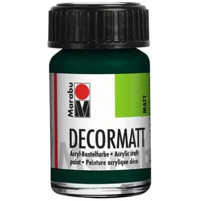 Marabu, Künstlerfarbe + Bastelfarbe, Decormatt Acryl 15 ml im Glas tannengrün Marabu, Künstlerfarbe + Bastelfarbe, Decormatt Acryl 15 ml im Glas tannengrün