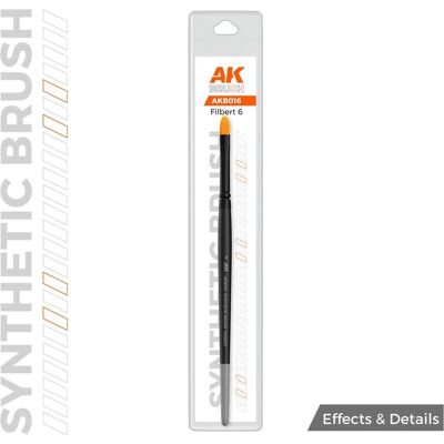 AK Interactive, Pinsel, Ak Synthetic Brush - Filbert 6 (6 mm) AK Interactive, Pinsel, Ak Synthetic Brush - Filbert 6 (6 mm)