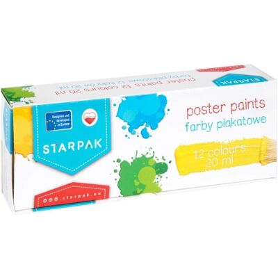 Starpak, Künstlerfarbe + Bastelfarbe, Plakatfarben 12kol / 20ml Schule (20 ml) Starpak, Künstlerfarbe + Bastelfarbe, Plakatfarben 12kol / 20ml Schule (20 ml)