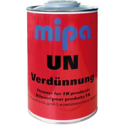 Mipa, Verdünner + Abbeizer, Verdünnung UN f. 1K-Lacke, 1 Liter (1000 ml) Mipa, Verdünner + Abbeizer, Verdünnung UN f. 1K-Lacke, 1 Liter (1000 ml)