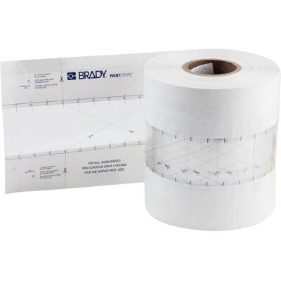 Brady, Klebeband, PaintStripe Schablone – Durchgehende Linie, Polyester, Transparent/Weiss, 76.20 mm x 152.40 m (76.20 mm) Brady, Klebeband, PaintStripe Schablone – Durchgehende Linie, Polyester, Transparent/Weiss, 76.20 mm x 152.40 m (76.20 mm)