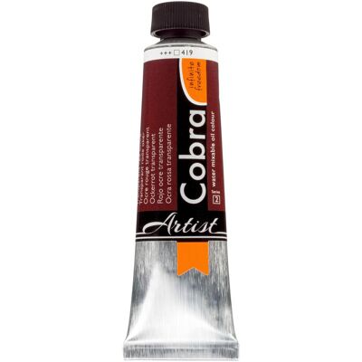 Cobra Künstlerfarbe + Bastelfarbe, Artist Ölfarbe Tube 40 ml Ockerrot Transparent 419 (40 ml) Cobra Künstlerfarbe + Bastelfarbe, Artist Ölfarbe Tube 40 ml Ockerrot Transparent 419 (40 ml)