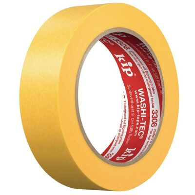 Kip, Klebeband, 18mm x 50m WASHITEC PREMIUM PLUS gelb Goldkrepp3308-18 (18 mm) Kip, Klebeband, 18mm x 50m WASHITEC PREMIUM PLUS gelb Goldkrepp3308-18 (18 mm)