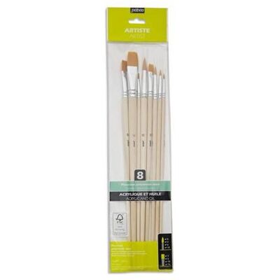 Pebeo Modell 0, 3, 6, 10 + Flach 2 - Pinselset Pebeo Modell 0, 3, 6, 10 + Flach 2 - Pinselset