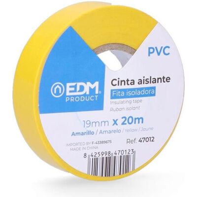 EDM, Klebeband, Gelbes Isolierband in Supra-Qualität 19 mm x 20 m (19 mm) EDM, Klebeband, Gelbes Isolierband in Supra-Qualität 19 mm x 20 m (19 mm)