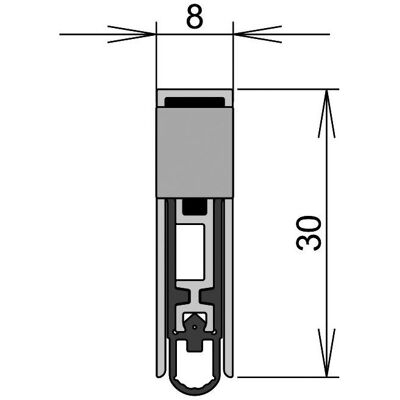 Cardatec, Türdichtung, Türabsenkdichtungen D8 Cardatec, Türdichtung, Türabsenkdichtungen D8