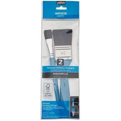 Pebeo, Pinsel, 2 Spalter Aquapinsel + flach Pebeo, Pinsel, 2 Spalter Aquapinsel + flach