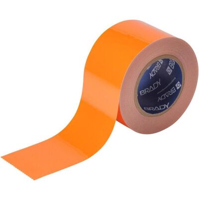 Brady, Klebeband, B-505, ToughStripe COLD, Bodenmarkierbänder, Polyester, Orange, 76.20 mm x 30.48 m (76.20 mm) Brady, Klebeband, B-505, ToughStripe COLD, Bodenmarkierbänder, Polyester, Orange, 76.20 mm x 30.48 m (76.20 mm)