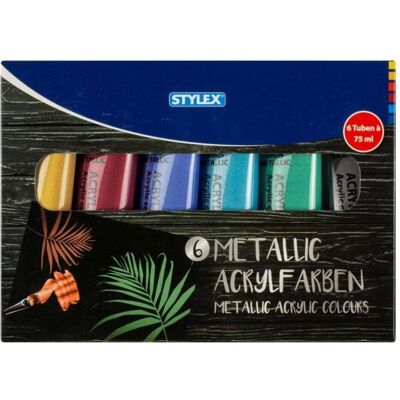 Stylex, Künstlerfarbe + Bastelfarbe, Acrylfarbe 6er 75 ml mehrfarbig (75 ml) Stylex, Künstlerfarbe + Bastelfarbe, Acrylfarbe 6er 75 ml mehrfarbig (75 ml)