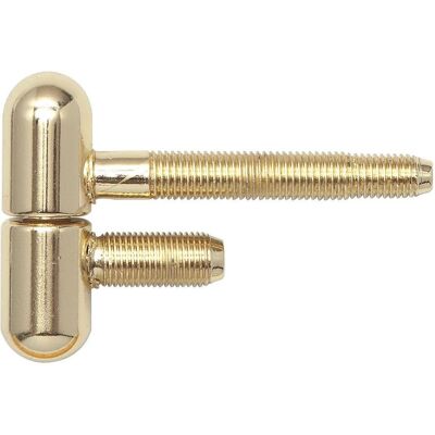 SFS, Türband, Stahlzargenband 2-tlg. mit Rundkopf, ø 16 mm, Höhe 50,5mm, glanzvermessingt SFS, Türband, Stahlzargenband 2-tlg. mit Rundkopf, ø 16 mm, Höhe 50,5mm, glanzvermessingt