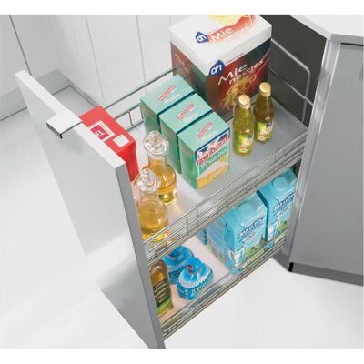 Hettich, Schubladenauszüge, Cargo IQ plus 300, 2-etagig silber Hettich, Schubladenauszüge, Cargo IQ plus 300, 2-etagig silber