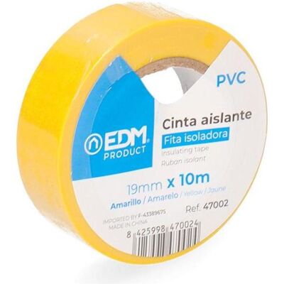 EDM, Klebeband, Gelbes Isolierband in Supra-Qualität 19 mm x 10 m (19 mm) EDM, Klebeband, Gelbes Isolierband in Supra-Qualität 19 mm x 10 m (19 mm)