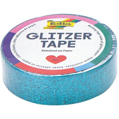 Magni, Klebeband, Glitzer-Tape, türkis 15mmx5m Magni, Klebeband, Glitzer-Tape, türkis 15mmx5m