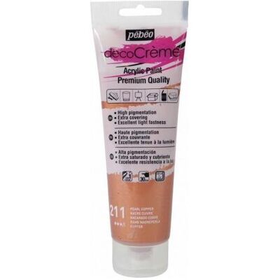 Pebeo, Künstlerfarbe + Bastelfarbe, Decocrème Perlmutt Acrylfarben (120 ml) Pebeo, Künstlerfarbe + Bastelfarbe, Decocrème Perlmutt Acrylfarben (120 ml)