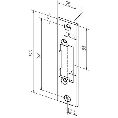 Assa Abloy, Türgriff + Türgarnitur, FF FlachSchliessblech -------61B35-01ProFix 2 Edelstahl KL 110x25mm Kantig (Türgriff) Assa Abloy, Türgriff + Türgarnitur, FF FlachSchliessblech -------61B35-01ProFix 2 Edelstahl KL 110x25mm Kantig (Türgriff)