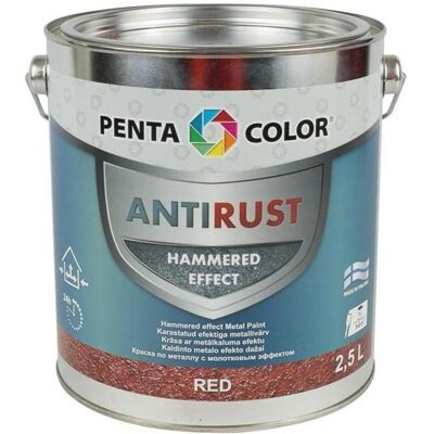 Pentacolor, Künstlerfarbe + Bastelfarbe, Paint Pentac Antirust Hammered Red 2,5l (2500 ml) Pentacolor, Künstlerfarbe + Bastelfarbe, Paint Pentac Antirust Hammered Red 2,5l (2500 ml)