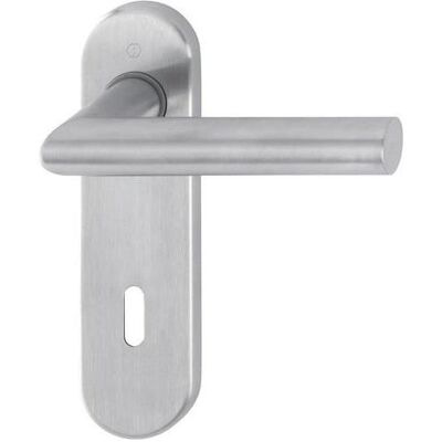 Hoppe Amsterdam Edelstahl Türgriff + Fenstergriff - Kurzschildgarnitur - 72 mm Hoppe Amsterdam Edelstahl Türgriff + Fenstergriff - Kurzschildgarnitur - 72 mm