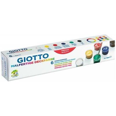 Giotto, Künstlerfarbe + Bastelfarbe, Malfertige Deckfarbe 6x18ml (18 ml) Giotto, Künstlerfarbe + Bastelfarbe, Malfertige Deckfarbe 6x18ml (18 ml)