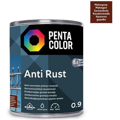 Pentacolor, Künstlerfarbe + Bastelfarbe, Anticor Paint Anti-Rust Mahogany 0.9l (900 ml) Pentacolor, Künstlerfarbe + Bastelfarbe, Anticor Paint Anti-Rust Mahogany 0.9l (900 ml)