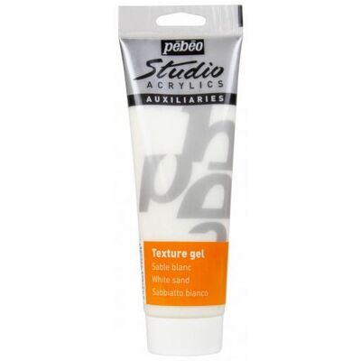 Pebeo, Künstlerfarbe + Bastelfarbe, Studio Acrylics Sand Strukturgele Weiss (250 ml) Pebeo, Künstlerfarbe + Bastelfarbe, Studio Acrylics Sand Strukturgele Weiss (250 ml)