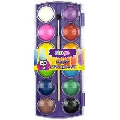 Pukka Fun, Künstlerfarbe + Bastelfarbe, Aquarellfarben 12 Farben + STRIGO-Pinsel Pukka Fun, Künstlerfarbe + Bastelfarbe, Aquarellfarben 12 Farben + STRIGO-Pinsel