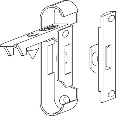 Maco, Drehkippbeschlag, Universal-Verbundkupplung ohne Luft, silber (101252) Maco, Drehkippbeschlag, Universal-Verbundkupplung ohne Luft, silber (101252)