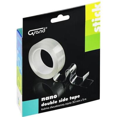 GrandHall, Klebeband, Doppelseitiges Nanoband 30mmx5mx1mm GRAND (30 mm) GrandHall, Klebeband, Doppelseitiges Nanoband 30mmx5mx1mm GRAND (30 mm)