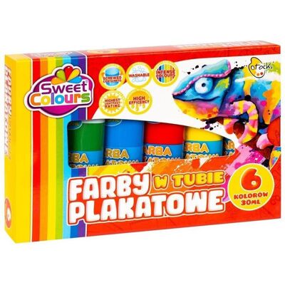 Sweet Colours, Künstlerfarbe + Bastelfarbe, Plakatfarben in einer Tube mit 6 Farben, 30 ml (30 ml) Sweet Colours, Künstlerfarbe + Bastelfarbe, Plakatfarben in einer Tube mit 6 Farben, 30 ml (30 ml)