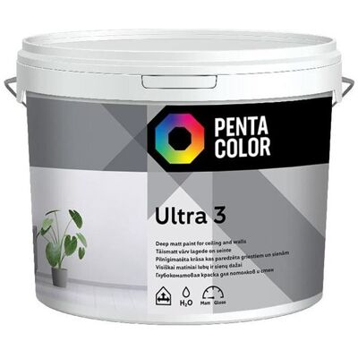 Pentacolor, Künstlerfarbe + Bastelfarbe, Emulsion Paint Ultra Mat White 5 L (5000 ml) Pentacolor, Künstlerfarbe + Bastelfarbe, Emulsion Paint Ultra Mat White 5 L (5000 ml)