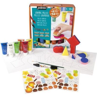 Pebeo, Künstlerfarbe + Bastelfarbe, Kit Gouache 6T Grafisches Puzzle (20 ml) Pebeo, Künstlerfarbe + Bastelfarbe, Kit Gouache 6T Grafisches Puzzle (20 ml)