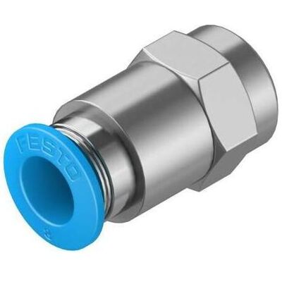 Festo, Zubehör Befestigungstechnik, Push-in Fitting, Female G1/8, 8mm Festo, Zubehör Befestigungstechnik, Push-in Fitting, Female G1/8, 8mm