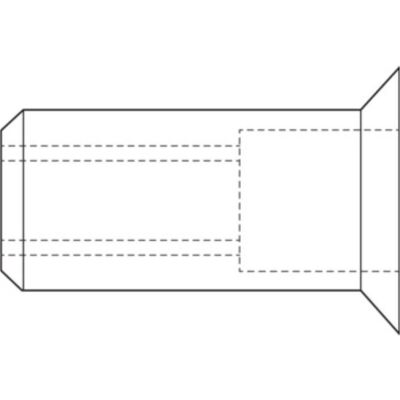 Gesipa, Nieten, Blindnietmutter Senkkopf Alu M 4 x 12 Pack mit 500 Stück Gesipa, Nieten, Blindnietmutter Senkkopf Alu M 4 x 12 Pack mit 500 Stück