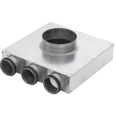 Lindab Zubehör Belüftungstechnik, Ventilboks PVCU Ø125 med 2 tilslutninger Ø63 Lindab Zubehör Belüftungstechnik, Ventilboks PVCU Ø125 med 2 tilslutninger Ø63