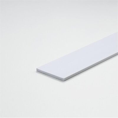 Arcansas, Profil + Stange, Diy profile, satin white pvc strip, 1000 x 30 x 3 mm Arcansas, Profil + Stange, Diy profile, satin white pvc strip, 1000 x 30 x 3 mm