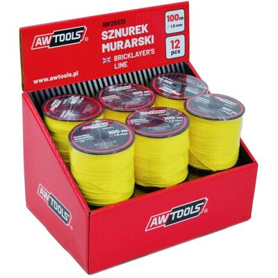 Awtools Modell SZNUREK MURARSKI - 100m, Gelb, 1,5mm - Messband Awtools Modell SZNUREK MURARSKI - 100m, Gelb, 1,5mm - Messband