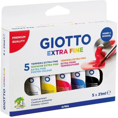 GIOTTO Modell 0650 - Bunte Primärfarben - Temperafarben-Sets GIOTTO Modell 0650 - Bunte Primärfarben - Temperafarben-Sets