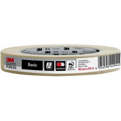 3M Klebeband, Scotch Malerkreppb. PRO 18mmx50m beige P3630 (18 mm) 3M Klebeband, Scotch Malerkreppb. PRO 18mmx50m beige P3630 (18 mm)