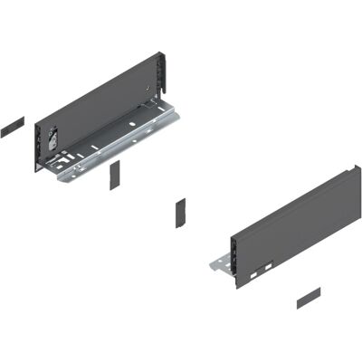 Blum, Schubladenauszüge, LEGRABOX pure Zarge Höhe M, NL 400, Carbonschwarz-matt Blum, Schubladenauszüge, LEGRABOX pure Zarge Höhe M, NL 400, Carbonschwarz-matt