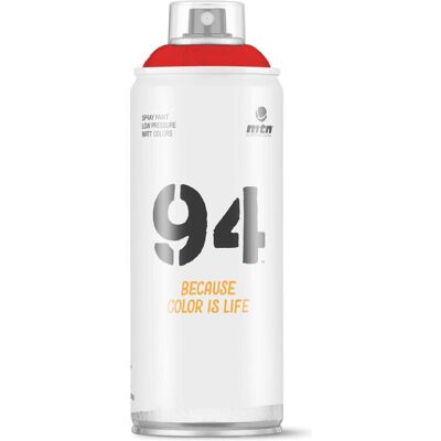 Montana, Künstlerfarbe + Bastelfarbe, PAINT AEROZ 94 R-3020 LIGHT RED 400ML (400 ml) Montana, Künstlerfarbe + Bastelfarbe, PAINT AEROZ 94 R-3020 LIGHT RED 400ML (400 ml)