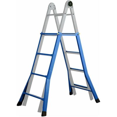 EDM, Leiter + Gerüst, Product Teleskopische Leiter 75090 Aluminium Stahl 4 M X 58 Cm 8 Stufen (Teleskopleiter, 400 cm) EDM, Leiter + Gerüst, Product Teleskopische Leiter 75090 Aluminium Stahl 4 M X 58 Cm 8 Stufen (Teleskopleiter, 400 cm)