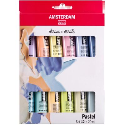 Amsterdam, Künstlerfarbe + Bastelfarbe, Acrylfarben Pastell Set (20 ml) Amsterdam, Künstlerfarbe + Bastelfarbe, Acrylfarben Pastell Set (20 ml)